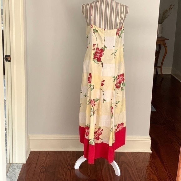 DKNY Linen High Low Spaghetti Strap Dress Size 12 - Picture 4 of 6